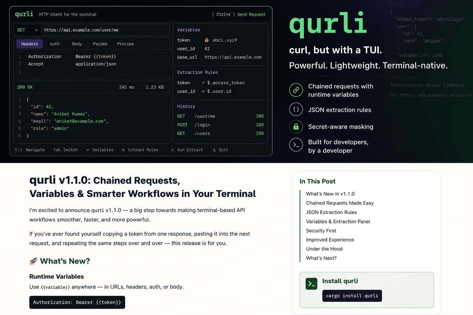 Building qurli — A Lightweight Terminal-Native HTTP Client for Developers